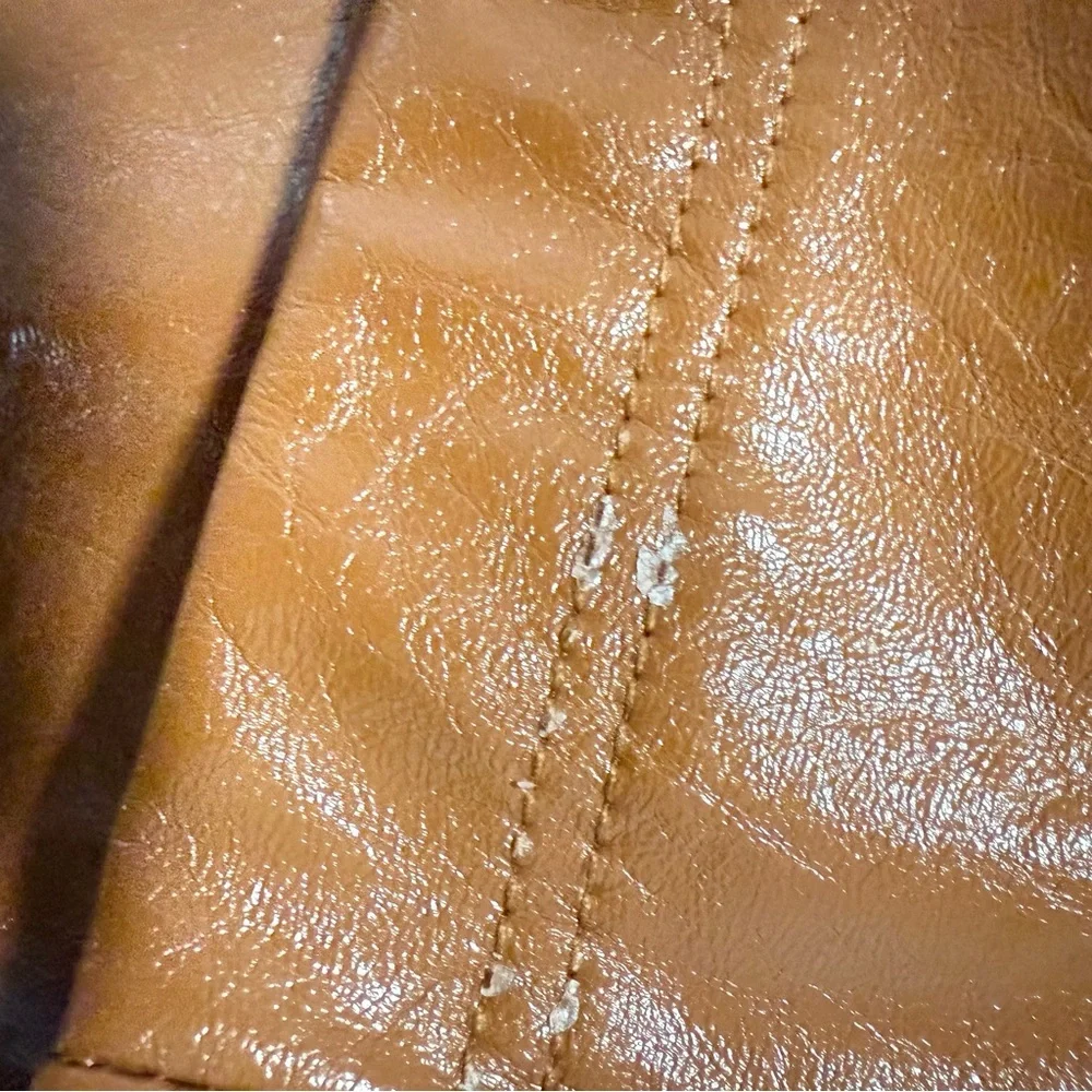 Free People Star Crossed Lovers Straight Faux Leather Pants Size‎ 8